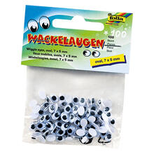 Wackelaugen oval 7x5mm, 100 Stck