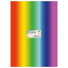 Fotokarton 10 Bogen 50x70 cm, Regenbogen
