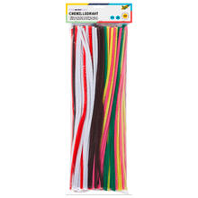 Chenilledraht / Pfeifenputzer / Biegeplsch Mix Bunt, 50cm,  8mm, 200 Stck