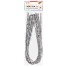 Chenilledraht / Pfeifenputzer / Biegeplsch Metallic 10 Stk. Strke 9 mm, Silber
