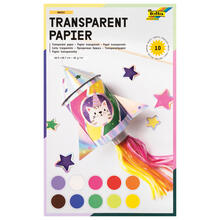 Transparentpapiermappe, 10 Blatt sortiert, 18,5 x 29,7 cm