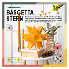 Faltbl�tter Bascetta Stern Transparent Gelb - Verschiedene Gr��en