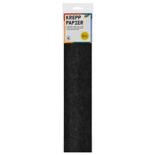Krepp-Papier, 1 Rolle, 50x250 cm, Schwarz