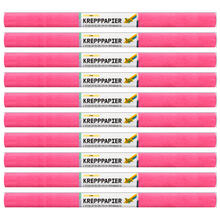 Krepppapier-Rollen, nassfest, 50 cm x 2,5 m, 10 Rollen, pink