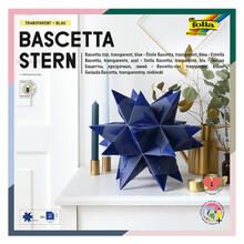 Faltbl�tter Bascetta Stern Transparent Blau - Verschiedene Gr��en