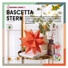 Faltbl�tter Bascetta Stern Transparent Orange - Verschiedene Gr��en