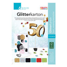 Glitterkarton BASIC, 17,4 x 24,5 cm