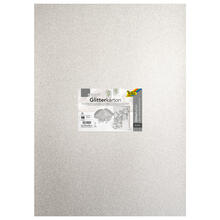 Glitterkarton 300g/m�, 50 x 70 cm, Einzelbogen, Silber