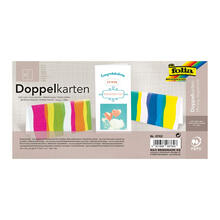 Briefkarte DIN lang hochgedoppelt genutet, 25 Stk