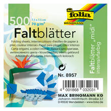 Faltbltter 'Midi', 500 Blatt,10 Farben, 7,5x7,5cm