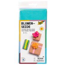 Blumenseide, 5 Bogen, 50x70 cm, Hellblau