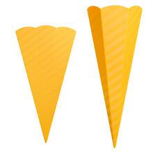 Schultten aus 3D-Welle zum Stecken, 68cm, gelb