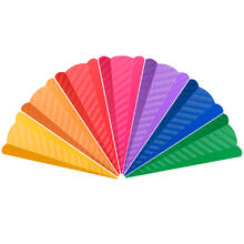 Schultüten aus 3D-Welle zum Stecken, 68cm, 1 Stück - Verschiedene Farben