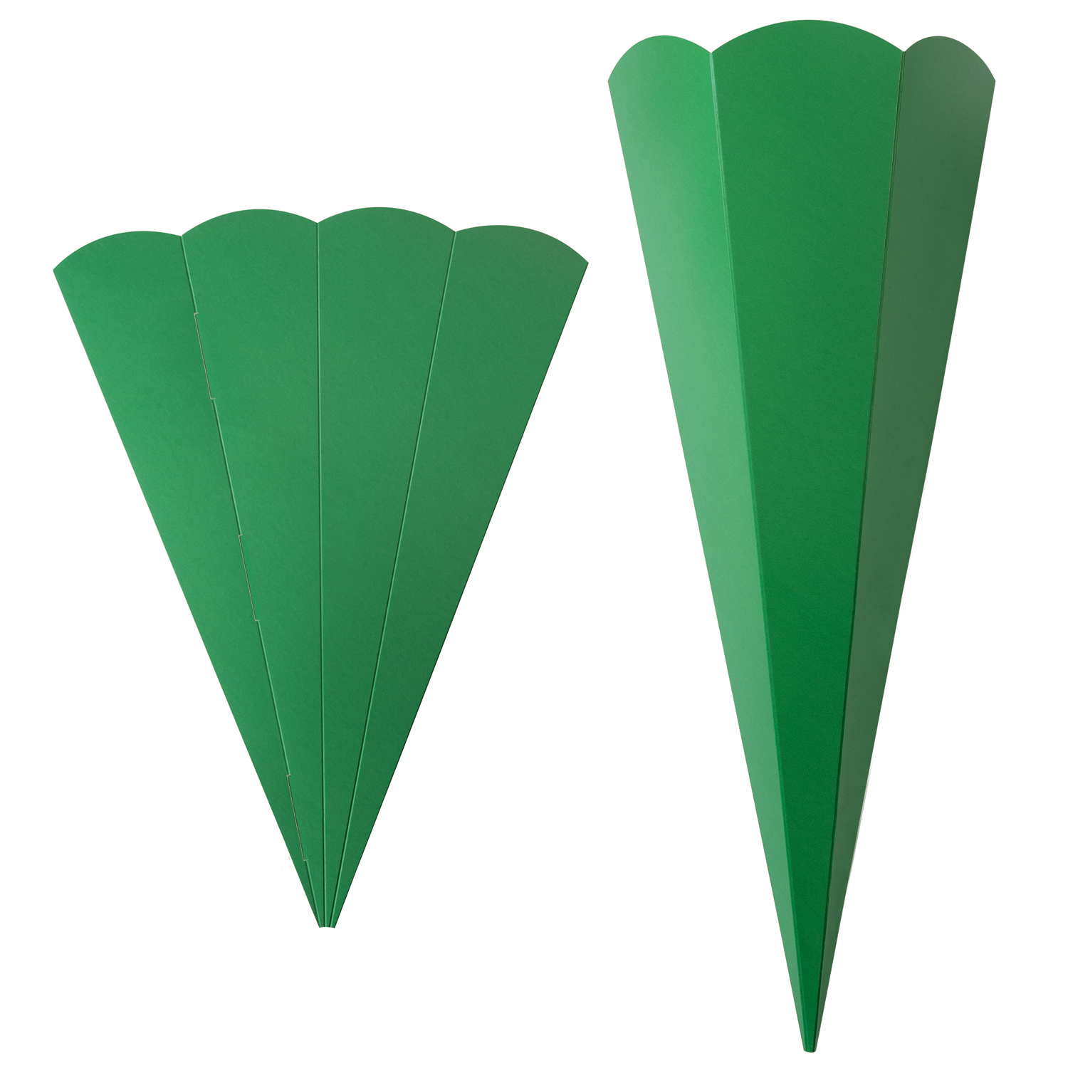 NEU Schulttenrohling mit Steckverschluss, stabiler Karton 400g/qm, 6-eckig, 68 cm, 1 Stck, Grn