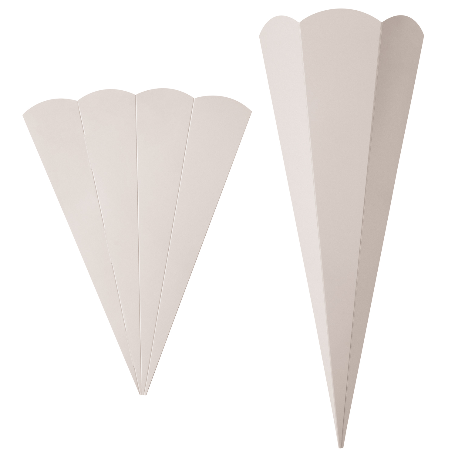NEU Schulttenrohling mit Steckverschlus, stabiler Karton 400g/qm, 6-eckig, 68 cm, 1 Stck, Grau