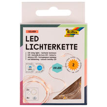 LED Lichterkette, 2 Stck, je 220cm mit 20 LEDs, warmwei, inkl. Batterien