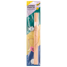 Laternen-Set, Stab aus Holz zusammensteckbar, 1 Drahtbgel, 1 LED Licht