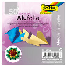 Faltbltter, aus Alufolie, 10x10 cm, 50 Stck