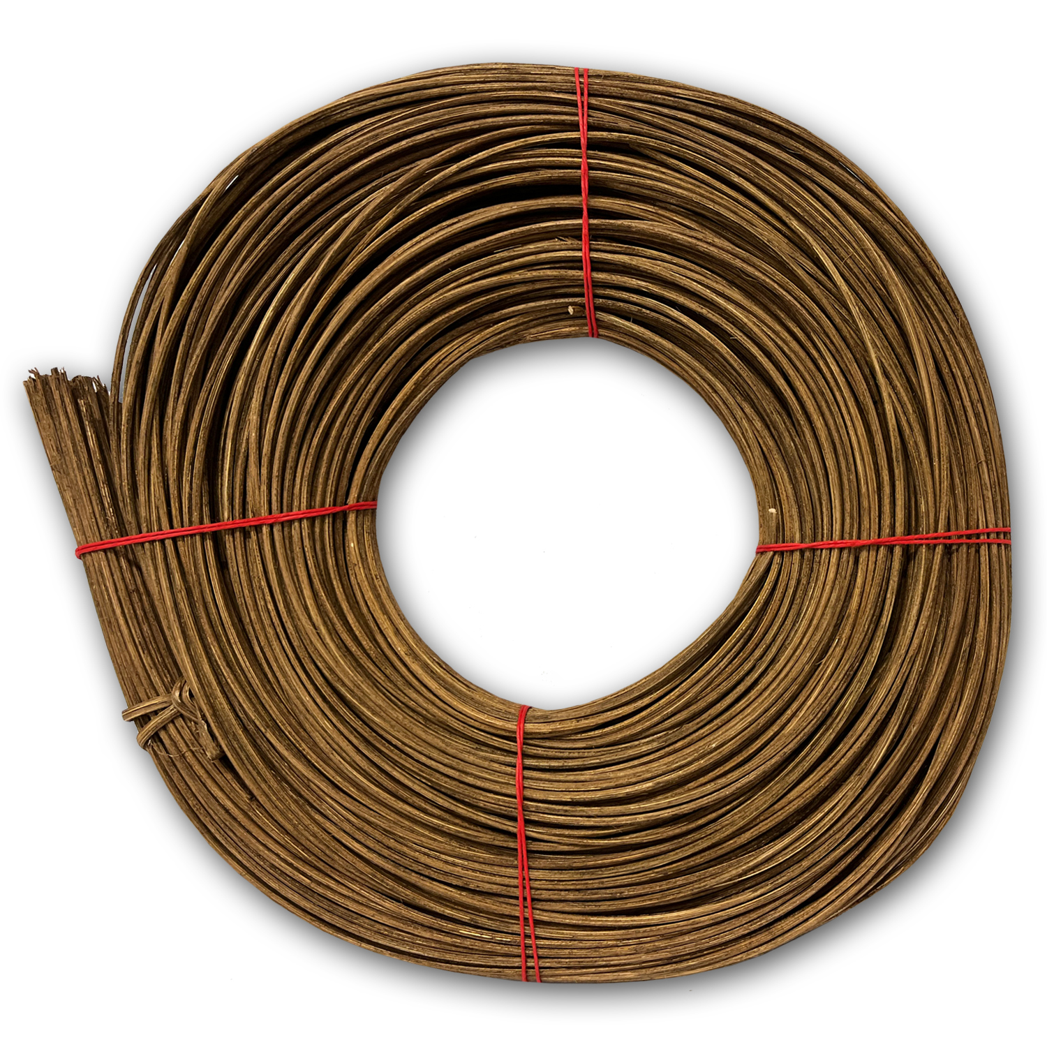 NEU Peddigrohr & Stuhlflechtrohr No.1, rotband, ca. 500g, Stärke 1,5mm, geräuchert