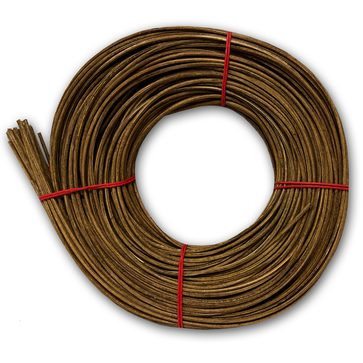 NEU Peddigrohr & Stuhlflechtrohr No.3, rotband, ca. 125g, Strke 2,0mm, geruchert