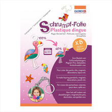 Glorex Schrumpffolie A4, Transparent, 5 Bogen