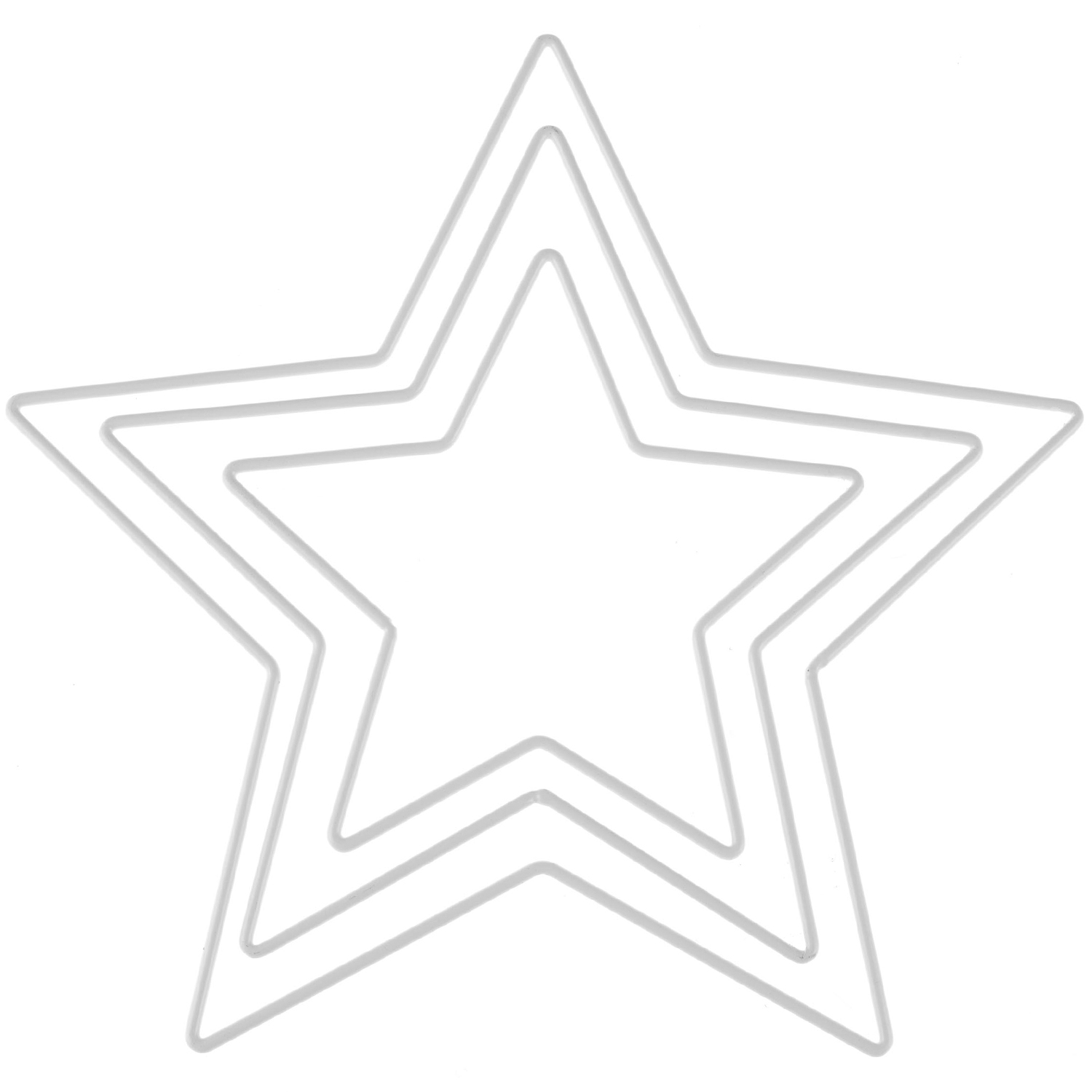 NEU Metallsterne Weiß - Verschiedene Größen