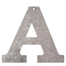 SALE Metall-Buchstabe verzinkt, 12x0,1cm, A