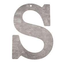 SALE Metall-Buchstabe verzinkt, 12x0,1cm, S