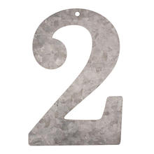 SALE Metall-Zahl verzinkt, 12x0,1cm, 2