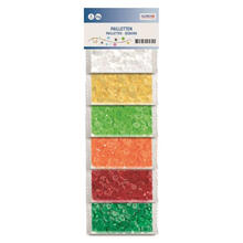 NEU Pailletten-Mix, 6 mm, 30 g, bunt matt in 6 Farben