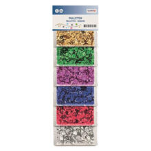 NEU Pailletten-Mix, 6 mm, 30 g bunt glnzend in 6 Farben