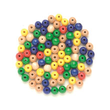 NEU Holzperlen, 4 mm, 155 Stück - Verschiedene Farben & Sortierungen