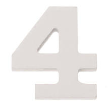 MDF Zahlen wei 5,5x0,9cm, 4