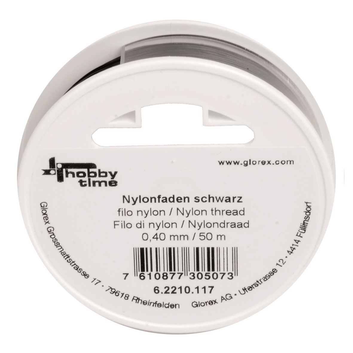NEU Nylonfaden / Perlonfaden, schwarz, Strke 0,40mm, Lnge 50m