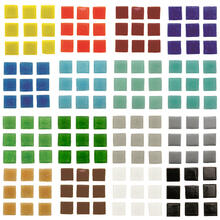 NEU Mosaiksteine aus Glas, quadratisch, 10x10x2 mm, 100 g - Verschiedene Farben