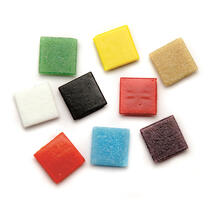 NEU Glas-Mosaik-Starterset, quadratisch, 20x20x2 mm, 200 g, ca. 60 Stck, Multicolor