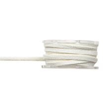 NEU Velour-Lederband-Rolle, 3 mm / 2 m, flach, beige