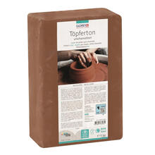 Glorex Tpferton unschamottiert 5kg terracotta