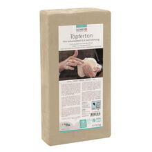 Glorex Tpferton schamottiert, 10kg, wei