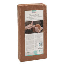 Glorex Töpferton schamottiert, 10kg, terracotta