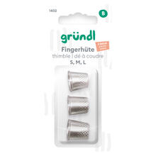 Fingerhte aus Metall, 3 Stk, verschiedene Gren