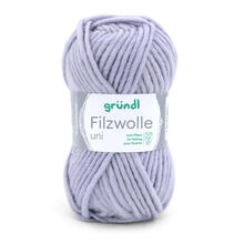 SALE Filzwolle Uni, 100% Schurwolle, Oeko-Tex-Standard, 50g, 50m, Farbe 50, silbergrau