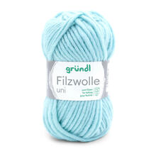 SALE Filzwolle Uni, 100% Schurwolle, Oeko-Tex-Standard, 50g, 50m, Farbe 63, Mint