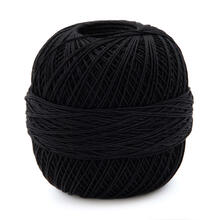 Hkel-und Strickgarn 10, 100% Baumwolle, Oeko-Tex-Standard, 50g, 280m, Farbe 01, Schwarz