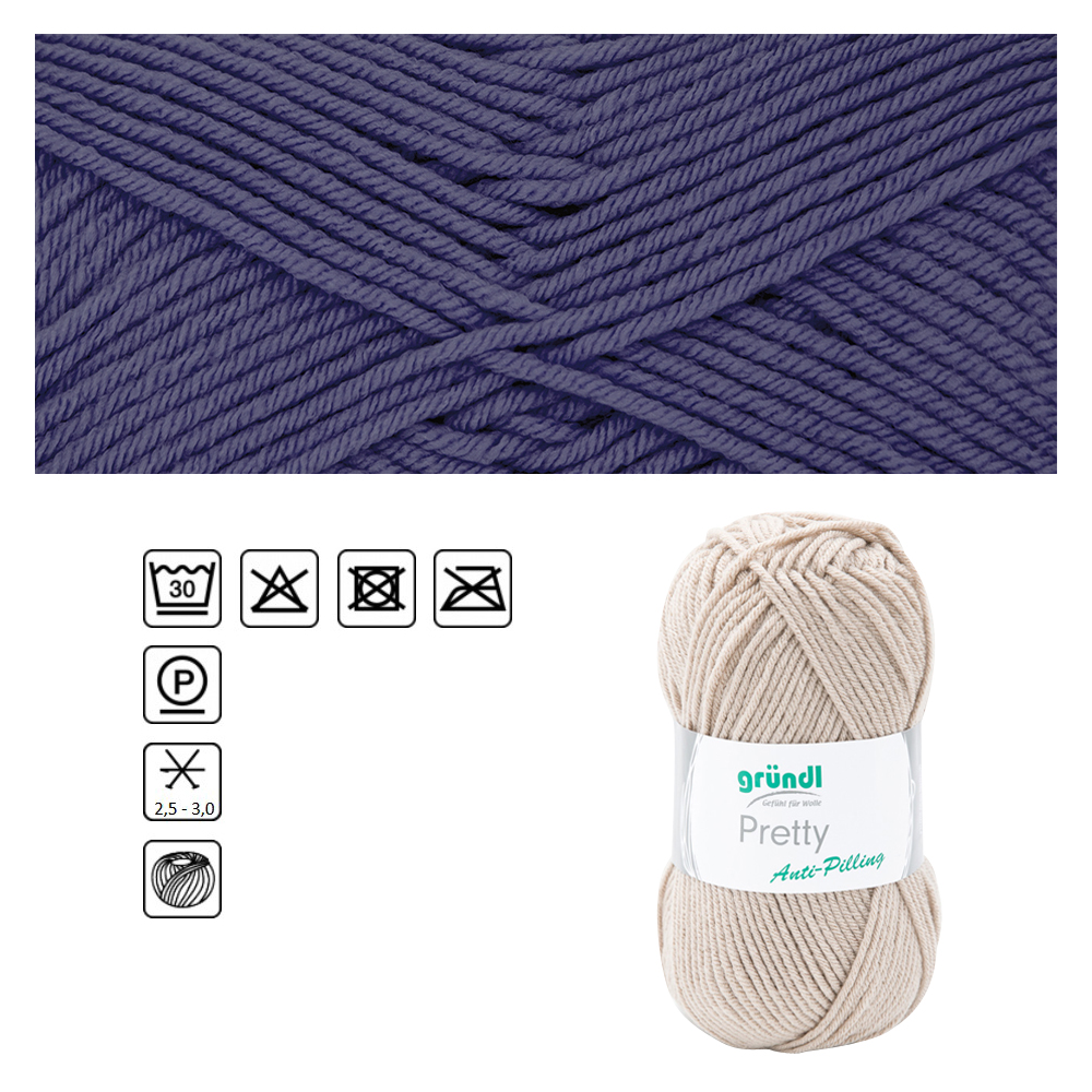 SALE Strickgarn Pretty, 100% Polyacryl, Oeko-Tex Standard, 100g, 166m, Farbe 09, Violett