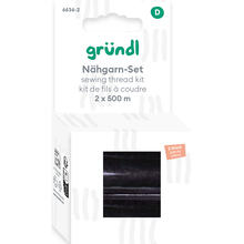 Nhgarn-Set Polyester, 2 x 500 m, schwarz