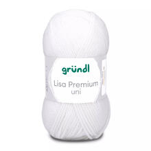 Strickgarn Lisa, 100% Polyacryl, Oeko-Tex Standard, 50g, 150m, Farbe 01, Wei