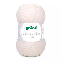 Strickgarn Lisa, 100% Polyacryl, Oeko-Tex Standard, 50g, 150m, Farbe 02, Creme