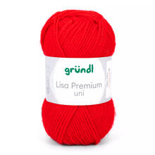 Strickgarn Lisa, 100% Polyacryl, Oeko-Tex Standard, 50g, 150m, Farbe 12, Feuerrot