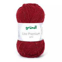 Strickgarn Lisa, 100% Polyacryl, Oeko-Tex Standard, 50g, 150m, Farbe 13, Bordeaux